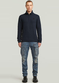 Thumbnail for D27961-D754-7160 7160 | Double Collar Half Zip Knit