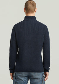 Thumbnail for D27961-D754-7160 7160 | Double Collar Half Zip Knit