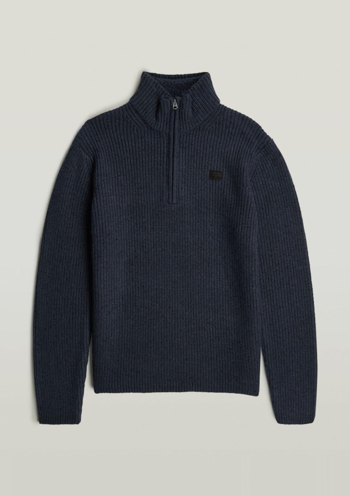 D27961-D754-7160 7160 | Double Collar Half Zip Knit