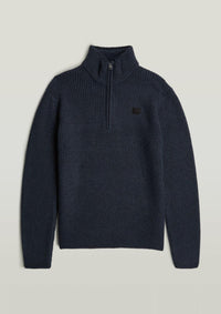 Thumbnail for D27961-D754-7160 7160 | Double Collar Half Zip Knit