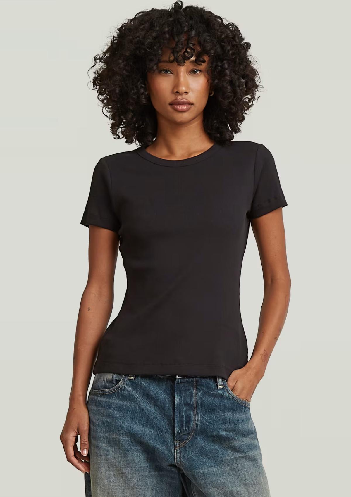 D28716-E527-6484 6484 | Slim Rib T-Shirt