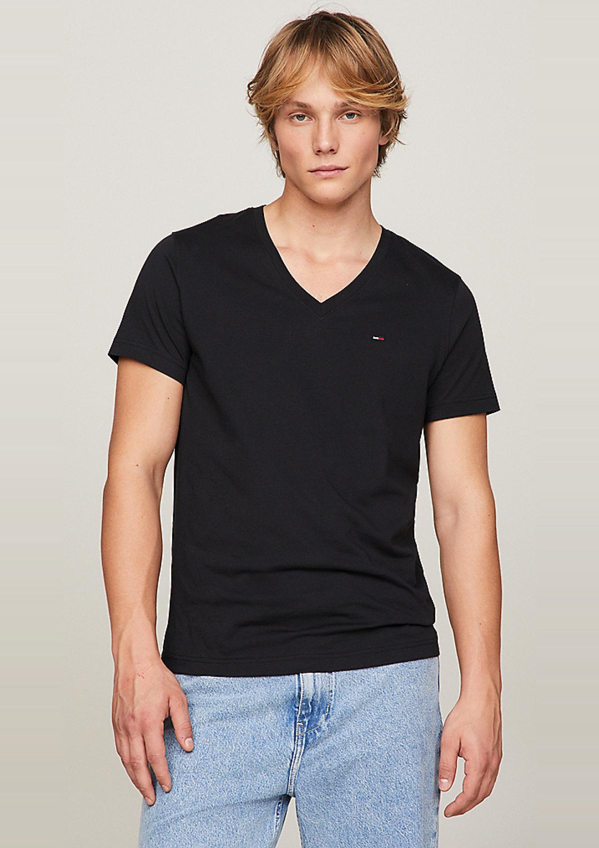 Tommy Hilfiger T-Shirts DM0DM04410 078 | T-Shirt mit V-Ausschnitt