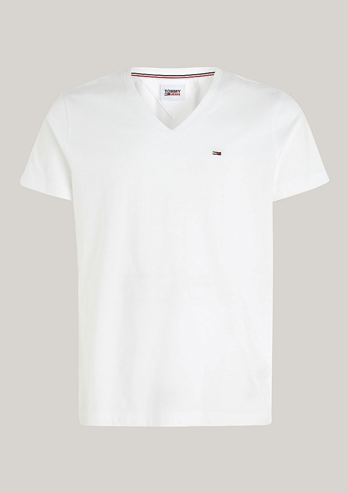 Tommy Hilfiger T-Shirts DM0DM04410 100 | T-Shirt mit V-Ausschnitt