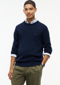 Thumbnail for DM0DM21787 C1G | Tommy Flag strukturierter Slim Fit Pullover