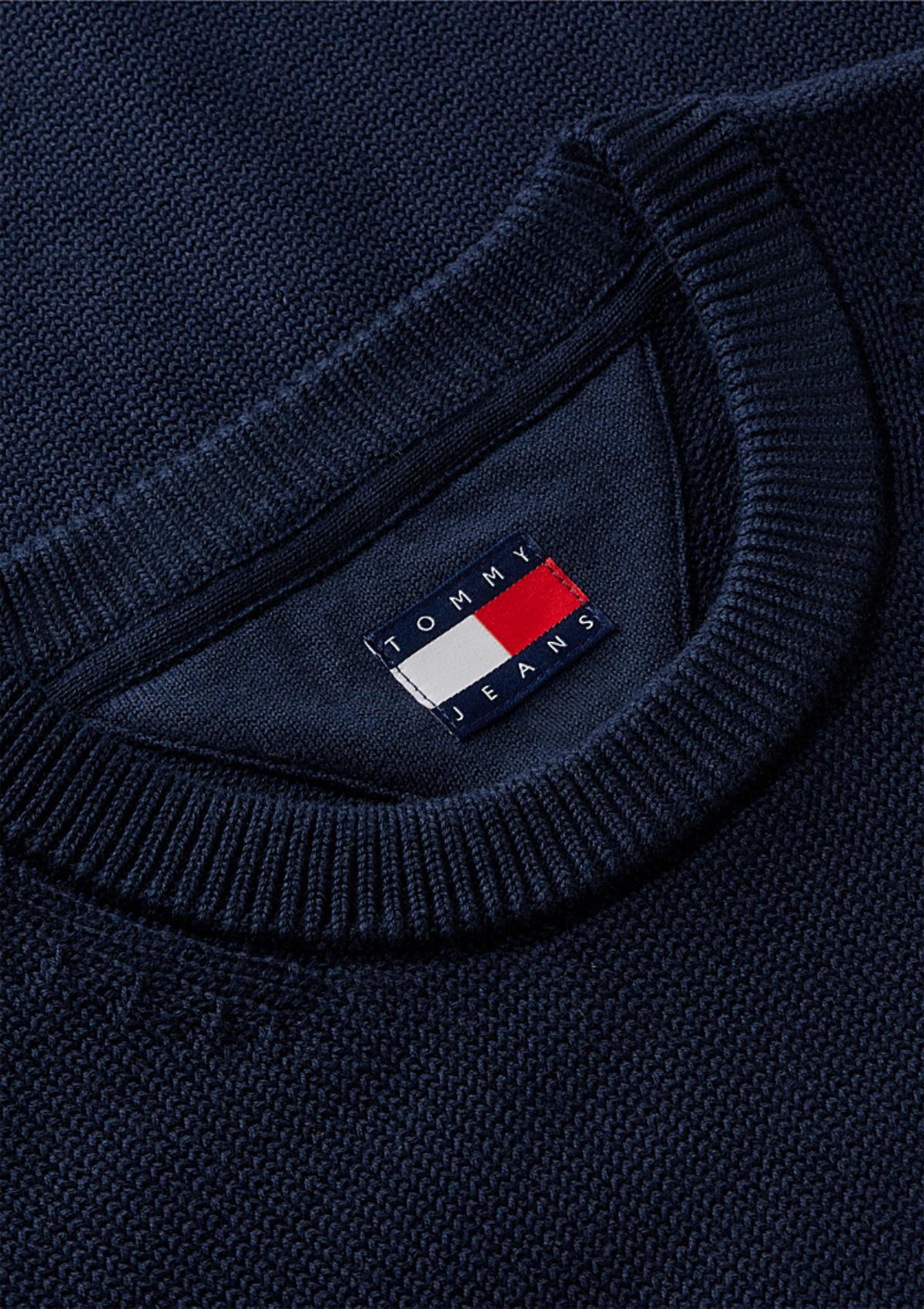 DM0DM21787 C1G | Tommy Flag strukturierter Slim Fit Pullover