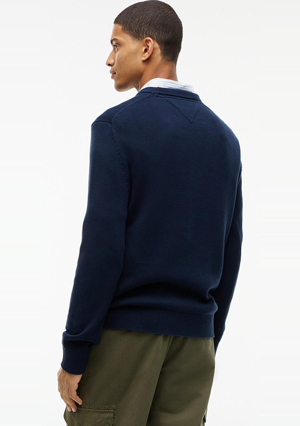 DM0DM21787 C1G | Tommy Flag strukturierter Slim Fit Pullover