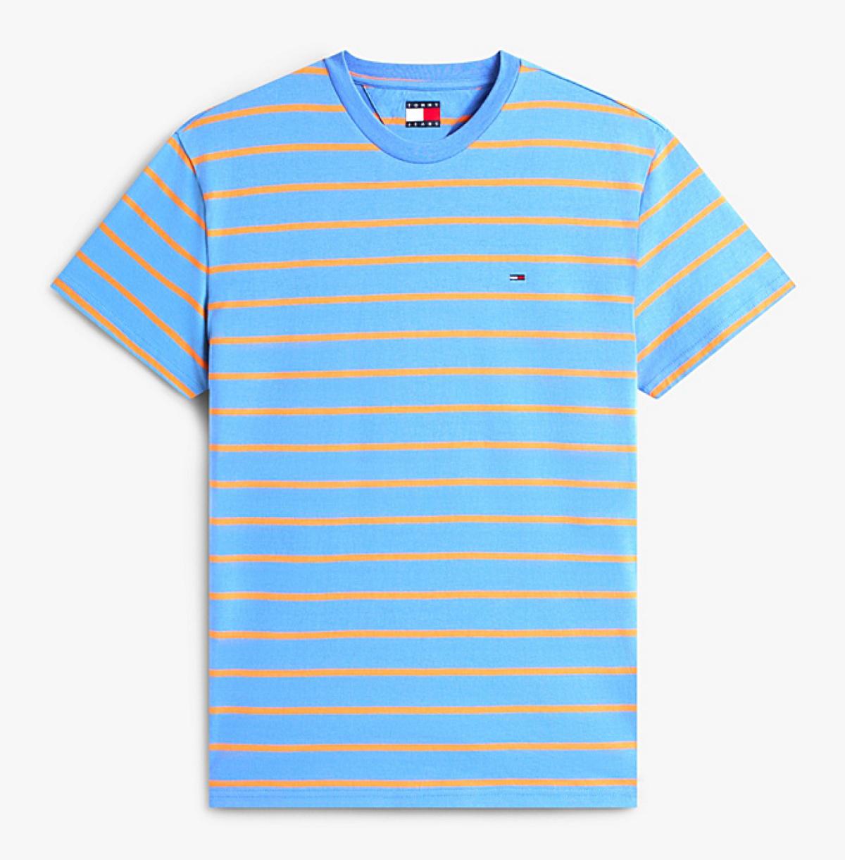 DM0DM22544 C38 | Jersey-T-Shirt mit Streifen und Tommy Flag