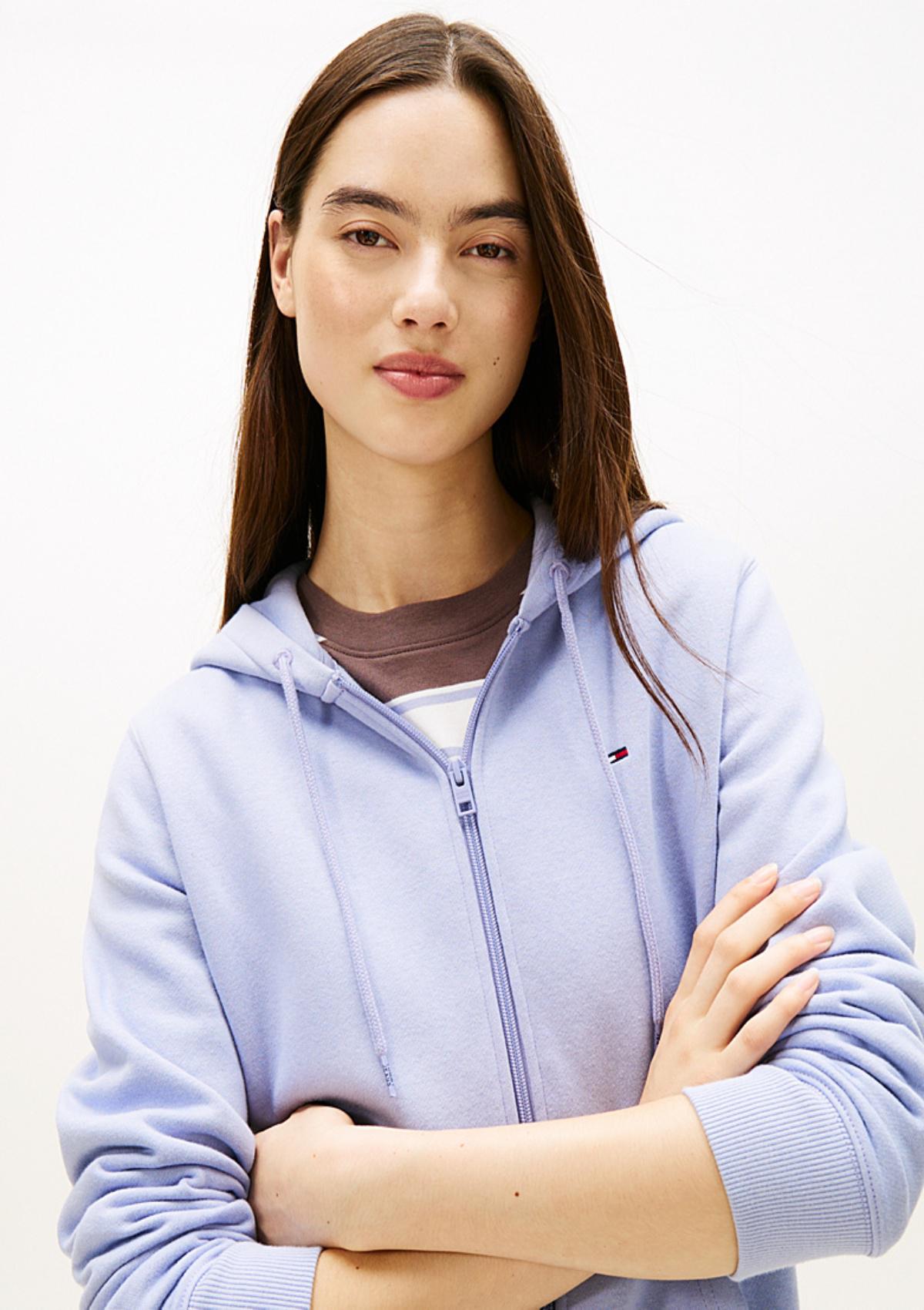 DW0DW19729 C5U | Fleece-Hoodie mit Reißverschluss und Flag