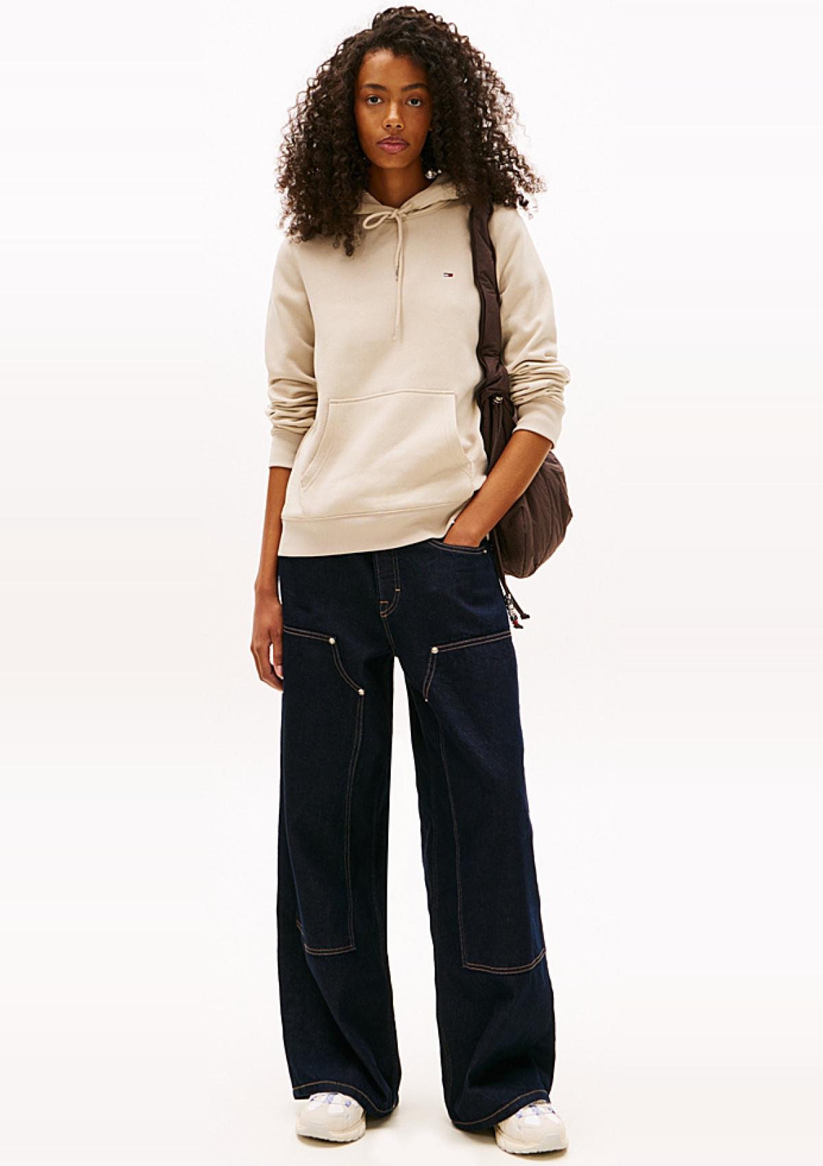 DW0DW19958 ABY | Fleece-Hoodie mit aufgestickter Flag