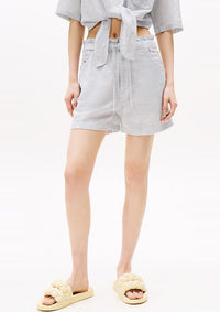 Thumbnail for DW0DW20360 0A8 | Paperbag-Shorts mit Leinen