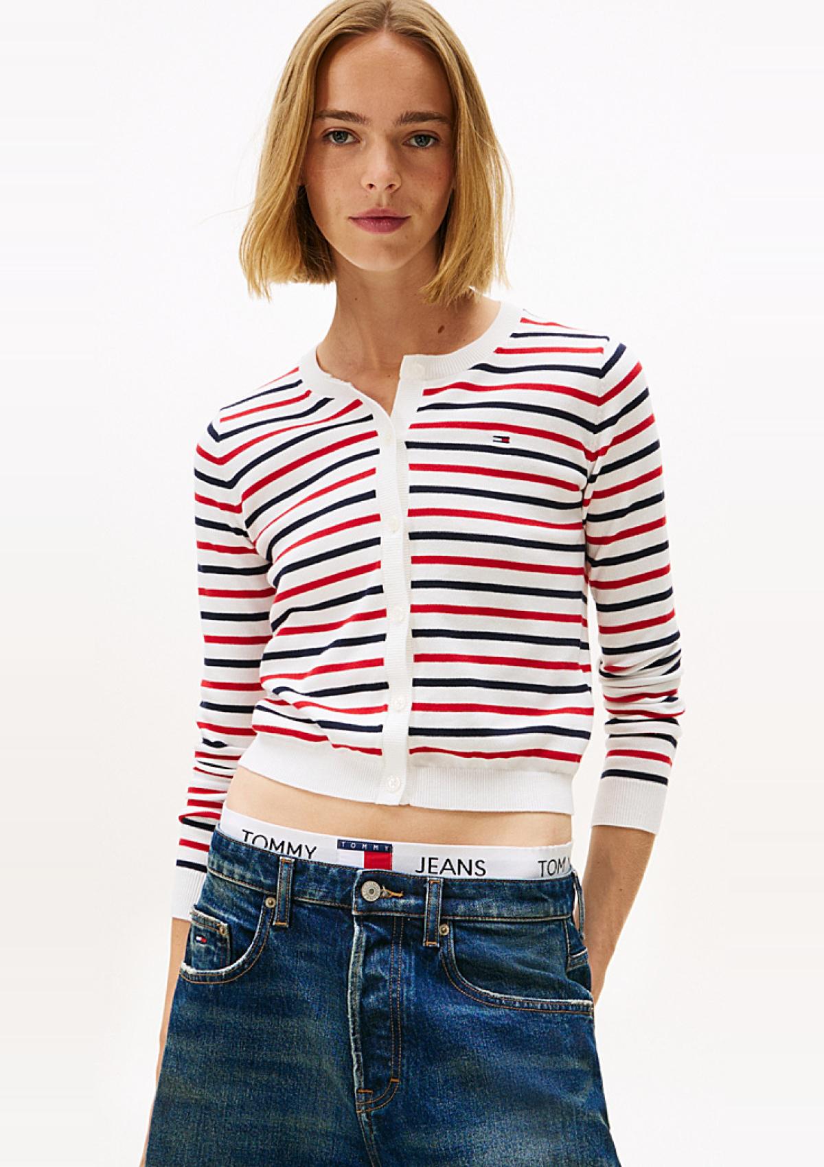 DW0DW20976 0FG | Slim Fit Cardigan mit Rundhalsausschnitt