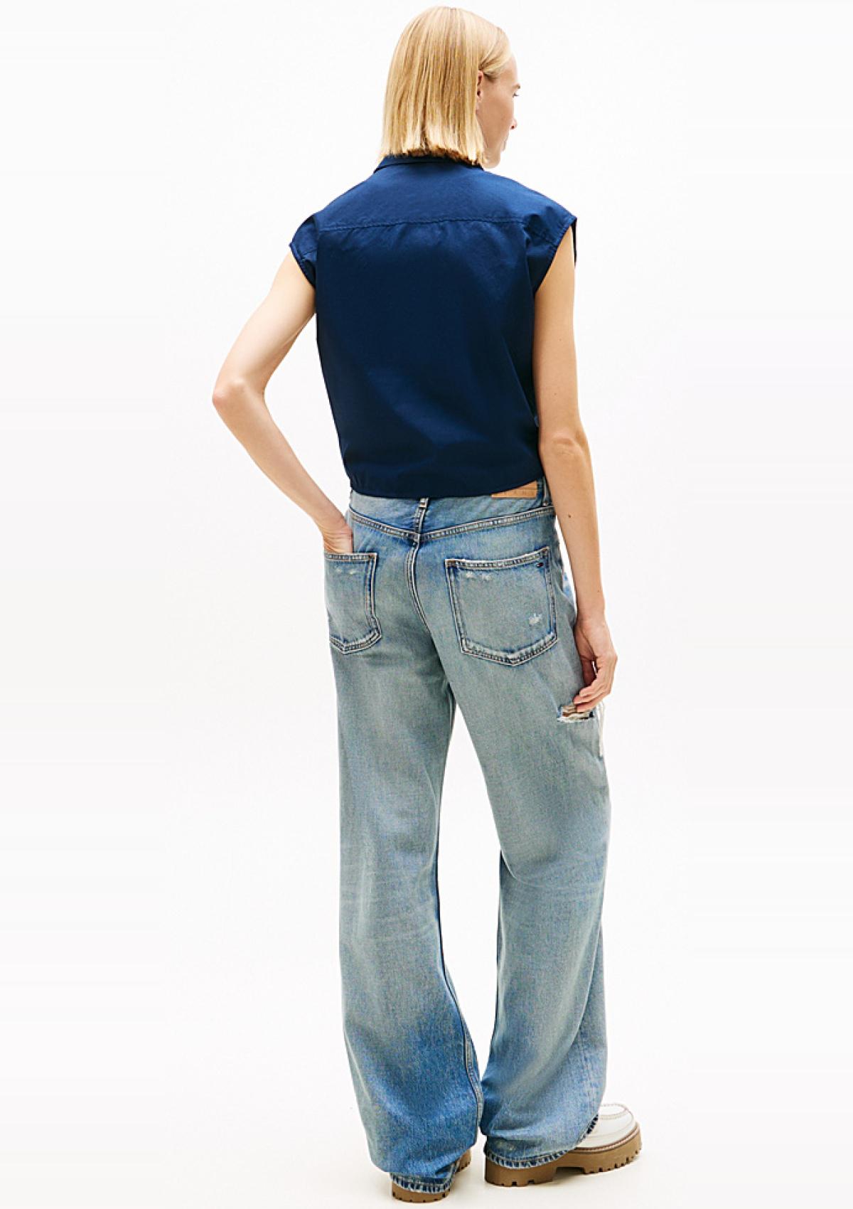 DW0DW22212 C1G | Ärmelloses Relaxed Fit Hemd mit Bindeschleife