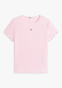 Thumbnail for DW0DW22219 TN9 | Gesmoktes Slim Fit T-Shirt aus Seersucker