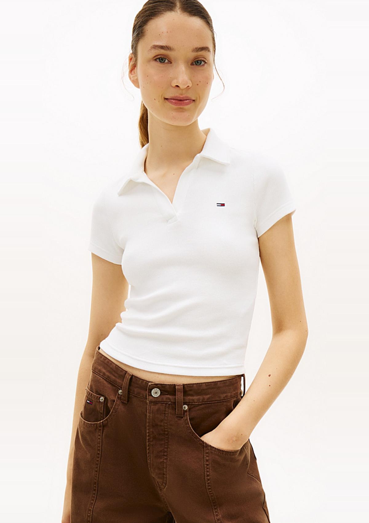 DW0DW22326 YBL | Geripptes Slim Fit Poloshirt