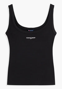 Thumbnail for DW0DW22817 BDS | Slim Fit Rippen-Tanktop mit Logo-Stickerei