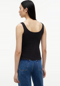 Thumbnail for DW0DW22817 BDS | Slim Fit Rippen-Tanktop mit Logo-Stickerei