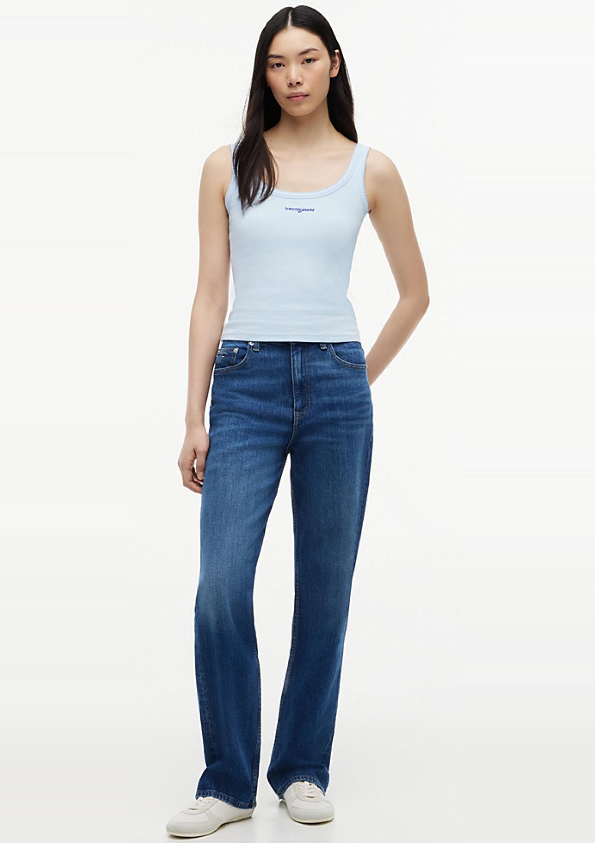 DW0DW22817 C1R | Slim Fit Rippen-Tanktop mit Logo-Stickerei