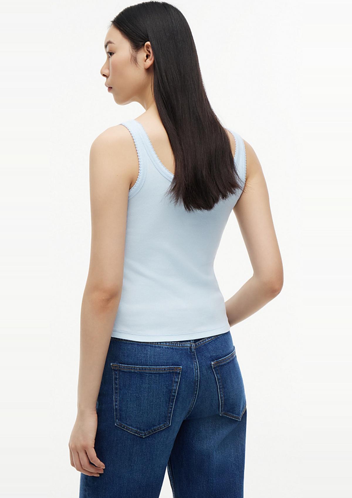 DW0DW22817 C1R | Slim Fit Rippen-Tanktop mit Logo-Stickerei