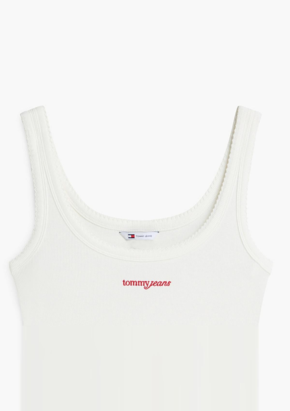 DW0DW22817 YBL | Slim Fit Rippen-Tanktop mit Logo-Stickerei