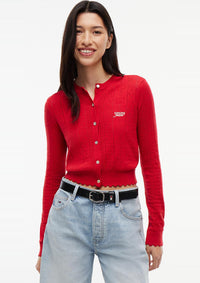 Thumbnail for DW0DW22931 XK9 | Slim Fit Pointelle-Cardigan mit Flag