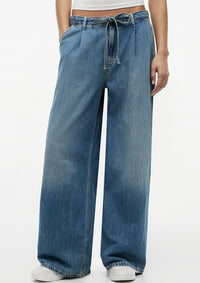 Thumbnail for DW0DW23043 1A5 | Loose Jeans mit weitem Bein, Kordelzug und Leinen
