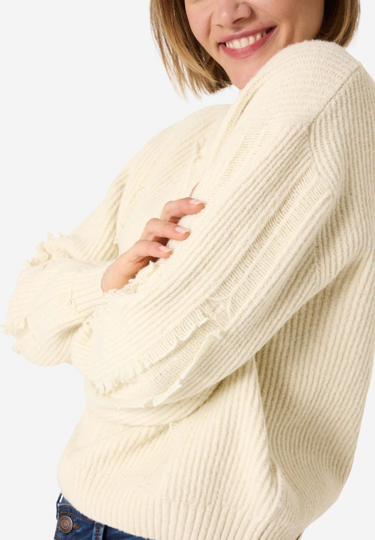 18-10276-00-9148 1400 | Fray Mock Neck Pullover