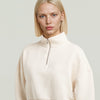 Thumbnail for D23692-E355-159 159 | Cropped Half Zip Loose Sweatshirt