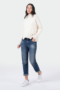 Thumbnail for MAJA 04280 | Maja Pullover | White Asparagus Melange