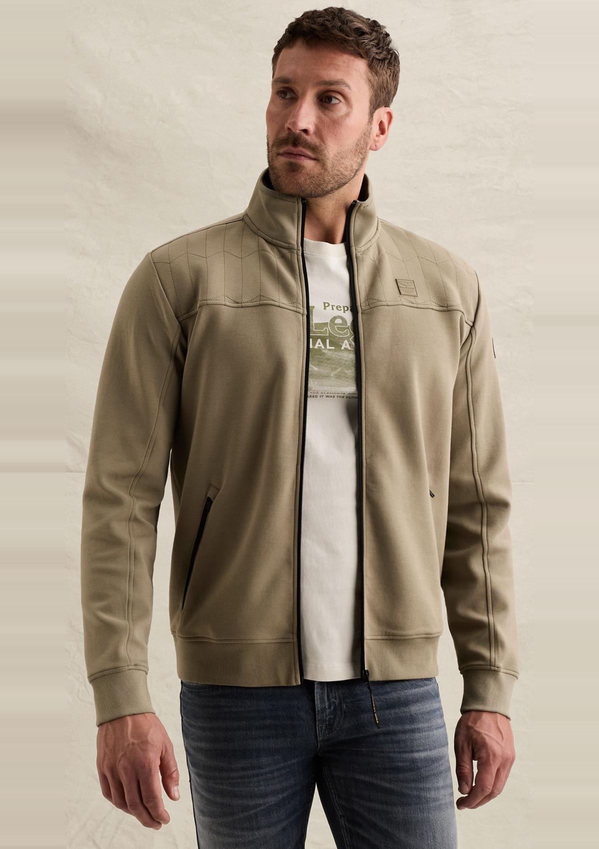 PJA2609122 6485-Overland Trek | Sweatjacke mit Reißverschluss und Steppmuster