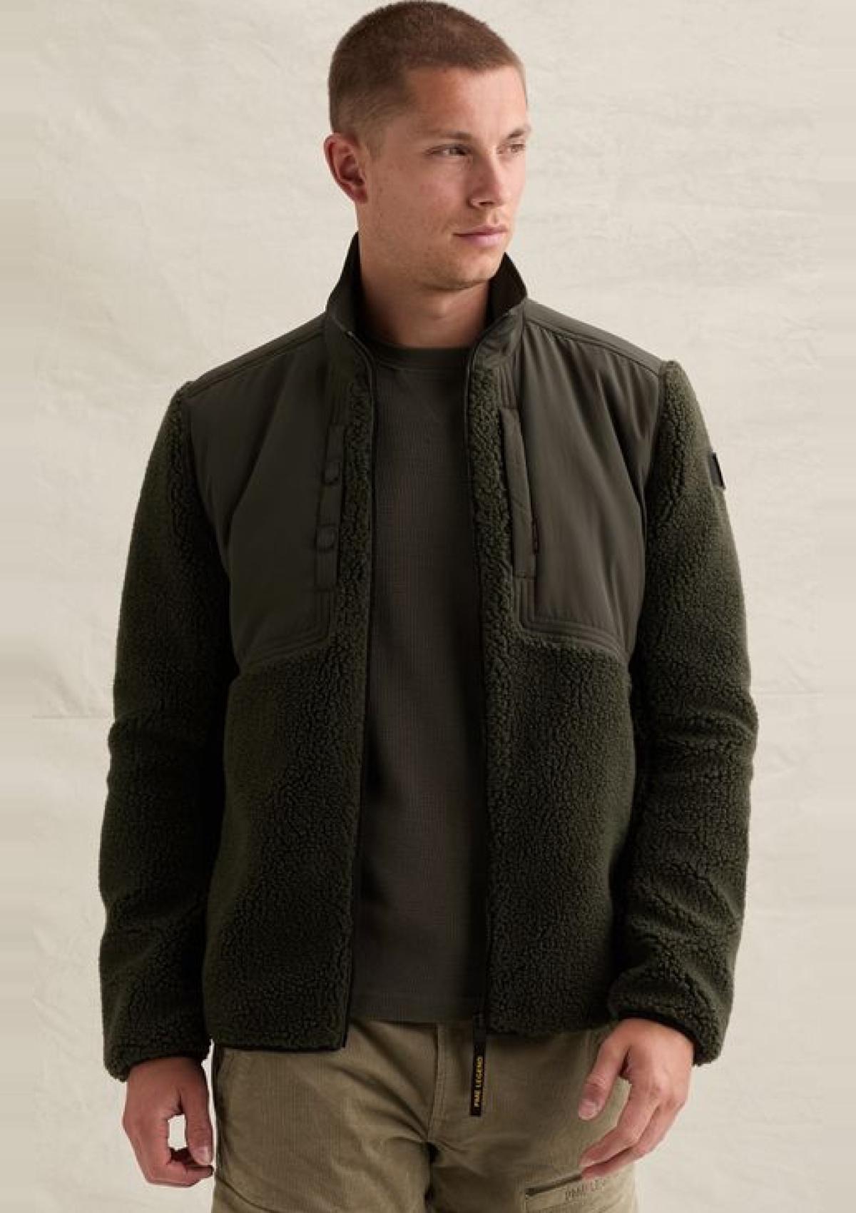 PJH2609483 8039-Beluga | Sherpa-Hybridjacke mit Reißverschluss