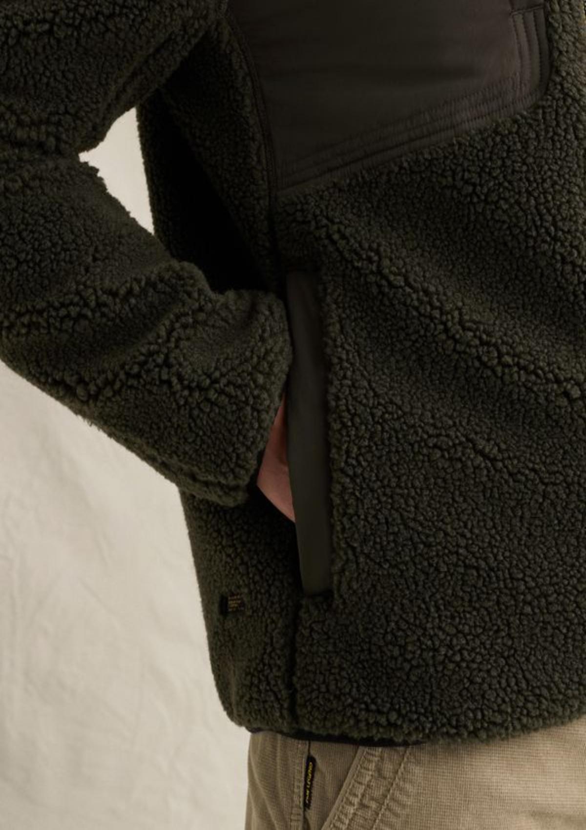 PJH2609483 8039-Beluga | Sherpa-Hybridjacke mit Reißverschluss