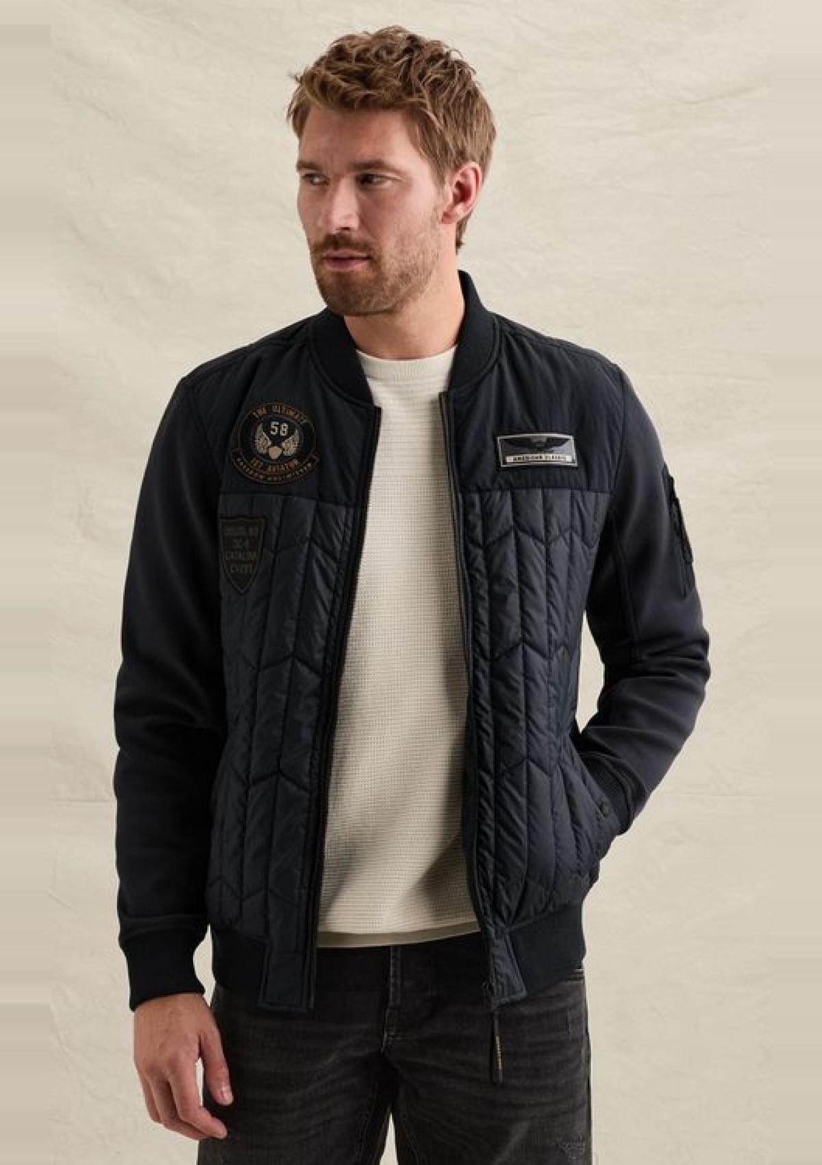 PJH2610489 5281-Salute | Bomberjacke mit Reißverschluss und Badges