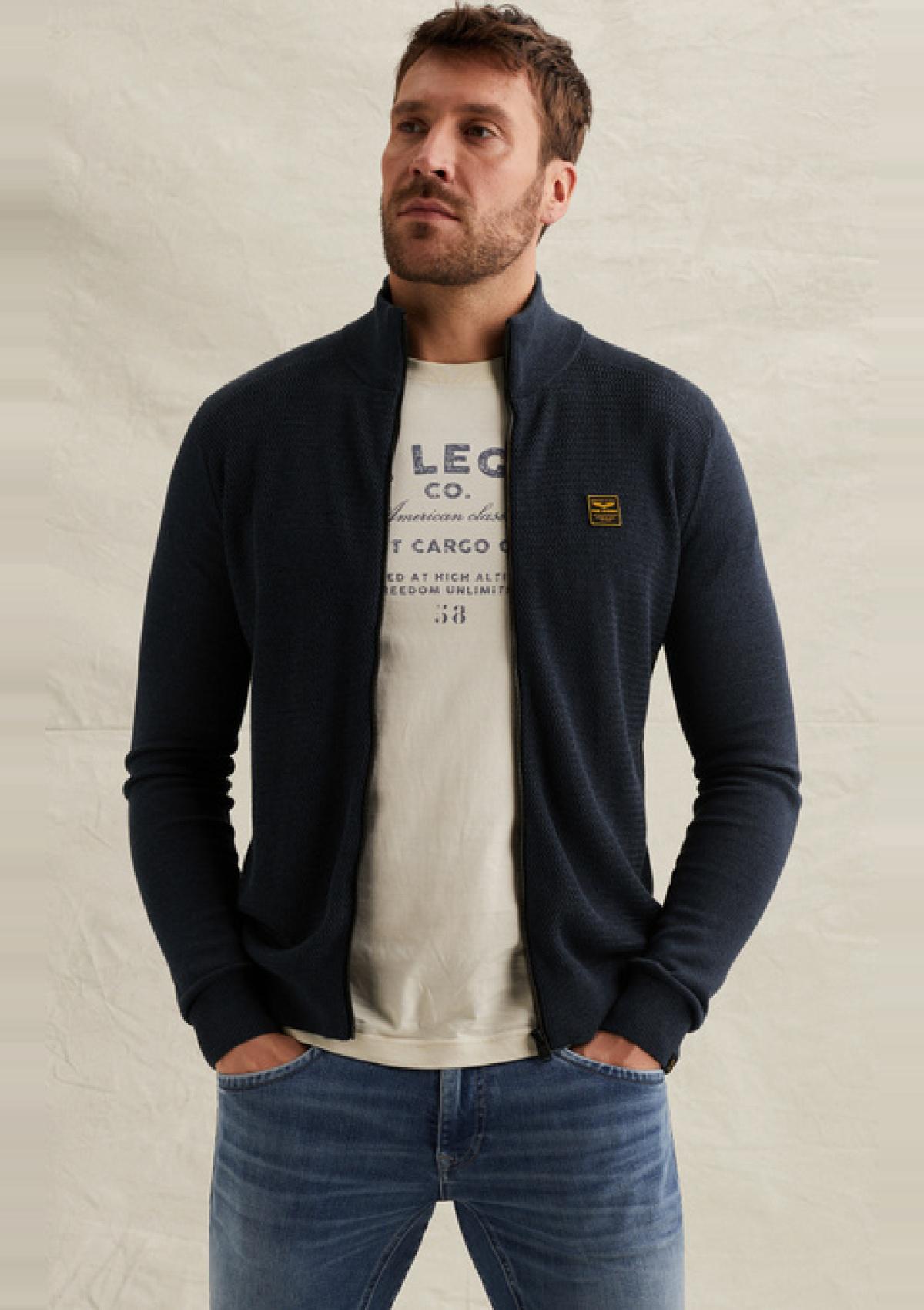 PKC2602356 5281 | Strickjacke mit Reißverschluss und Stehkragen
