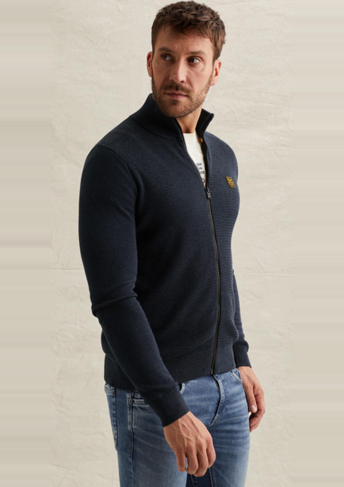 PKC2602356 5281 | Strickjacke mit Reißverschluss und Stehkragen