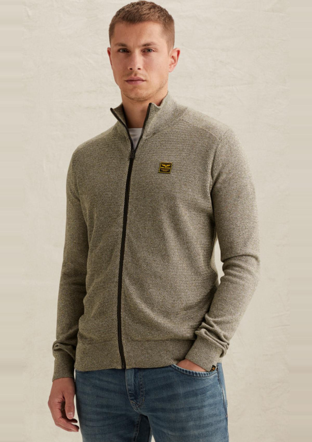 PKC2602356 6415 | Strickjacke mit Reißverschluss und Stehkragen