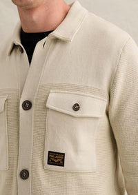 Thumbnail for PKC2609352 7013-Bone White | Strickjacke mit verschiedenen Strukturen und Knopfverschluss
