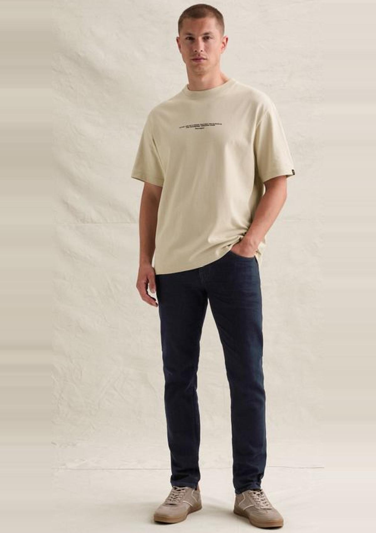 PKC2610322 7013-Bone White | T-Shirt im Relaxed Fit aus 100 % Baumwolle mit Rückenprint