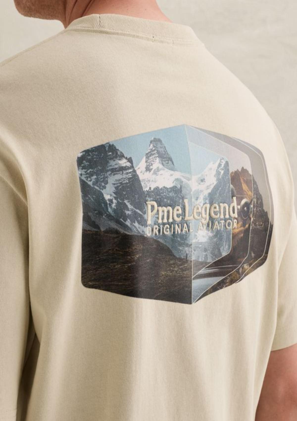 PKC2610322 7013-Bone White | T-Shirt im Relaxed Fit aus 100 % Baumwolle mit Rückenprint