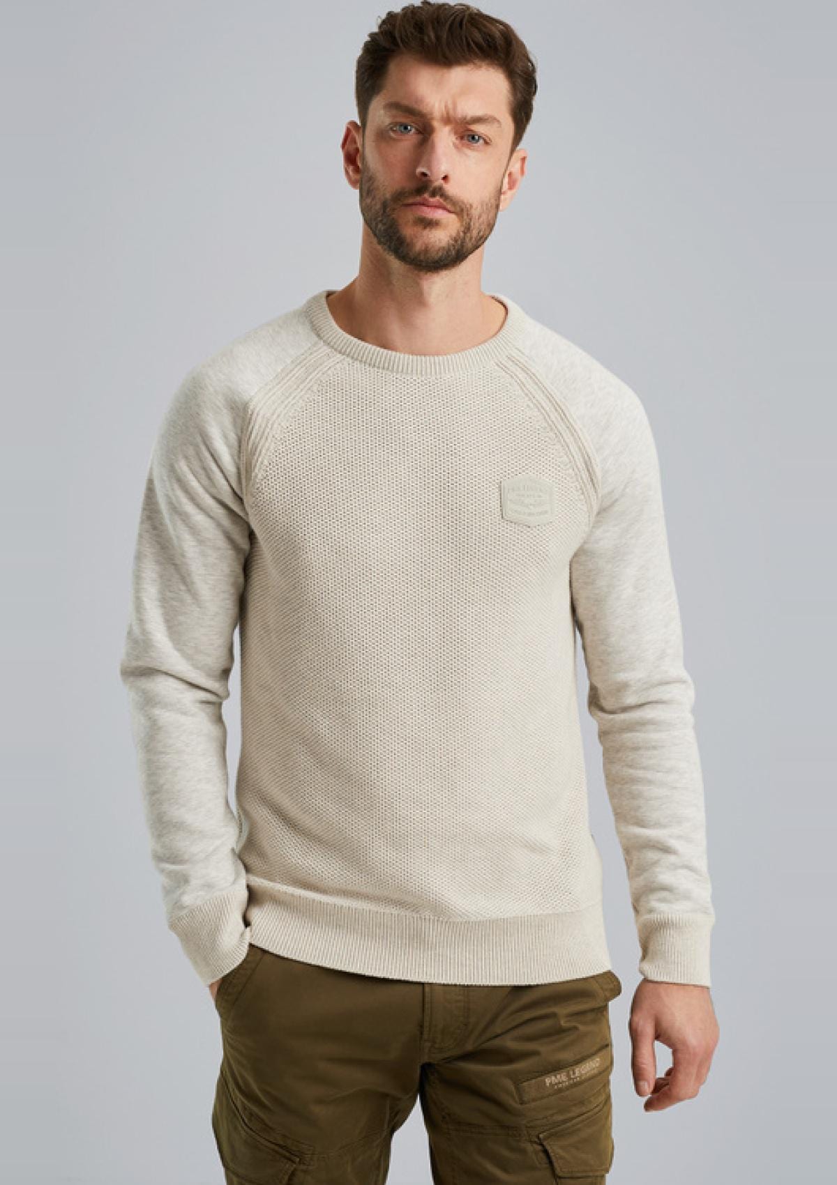 PME Legend Pullover PKW2409323 910 | Pullover in a material mix