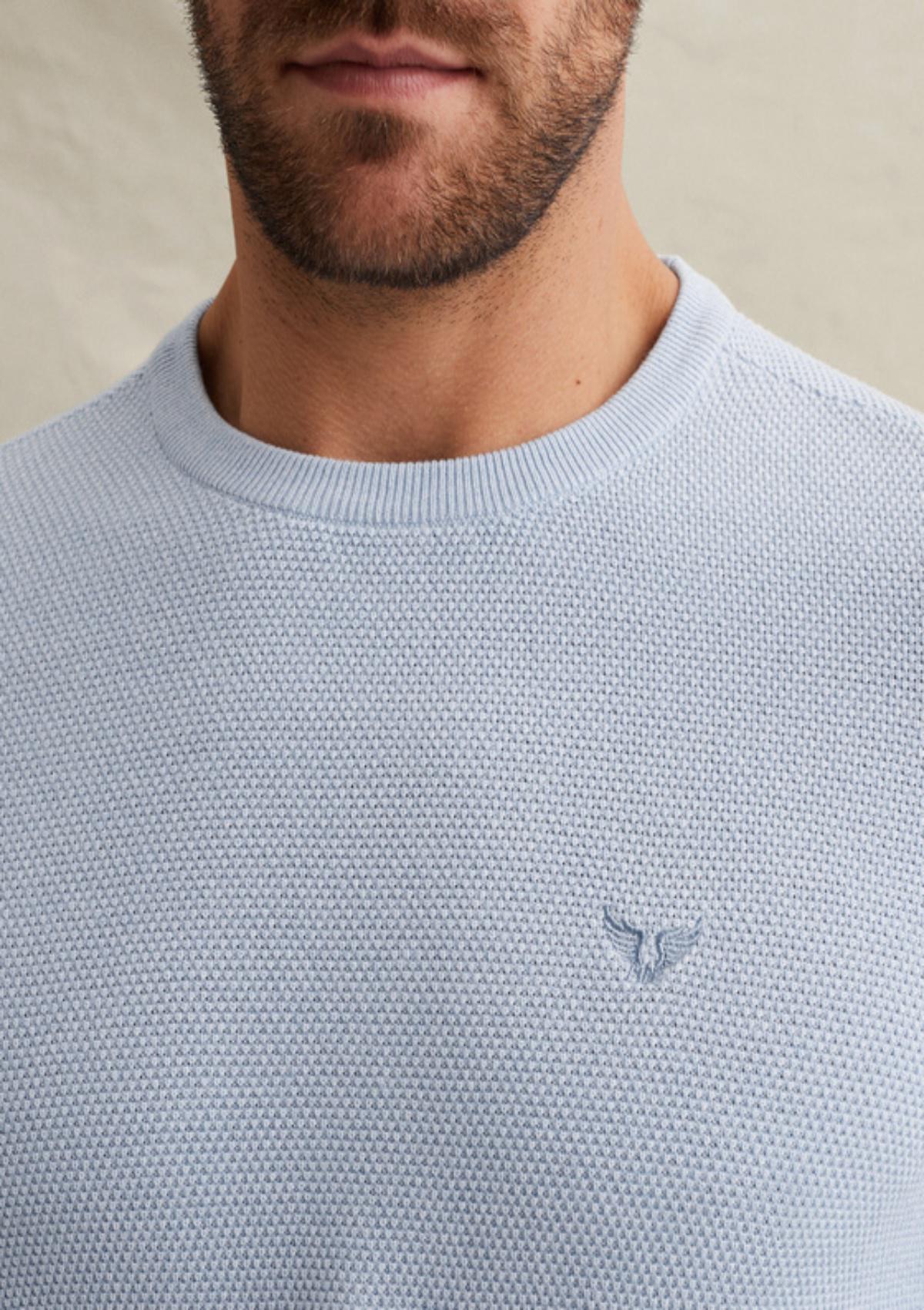 PKW2602324 5040 | Pullover aus Baumwolle/Modal mit Rippkragen