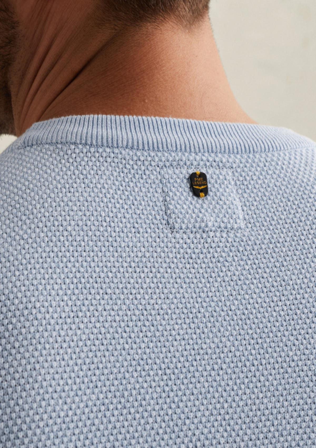 PKW2602324 5040 | Pullover aus Baumwolle/Modal mit Rippkragen