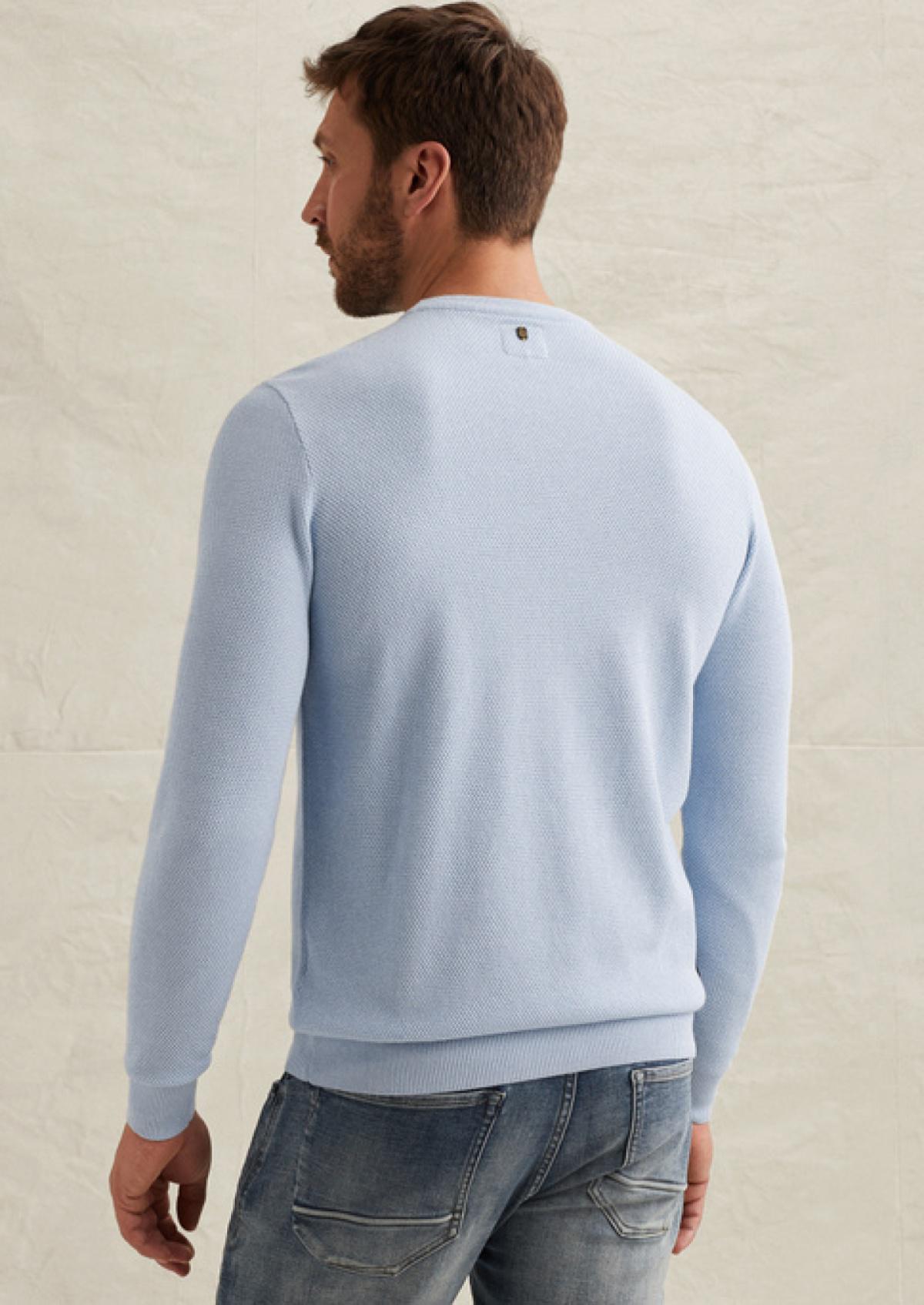 PKW2602324 5040 | Pullover aus Baumwolle/Modal mit Rippkragen