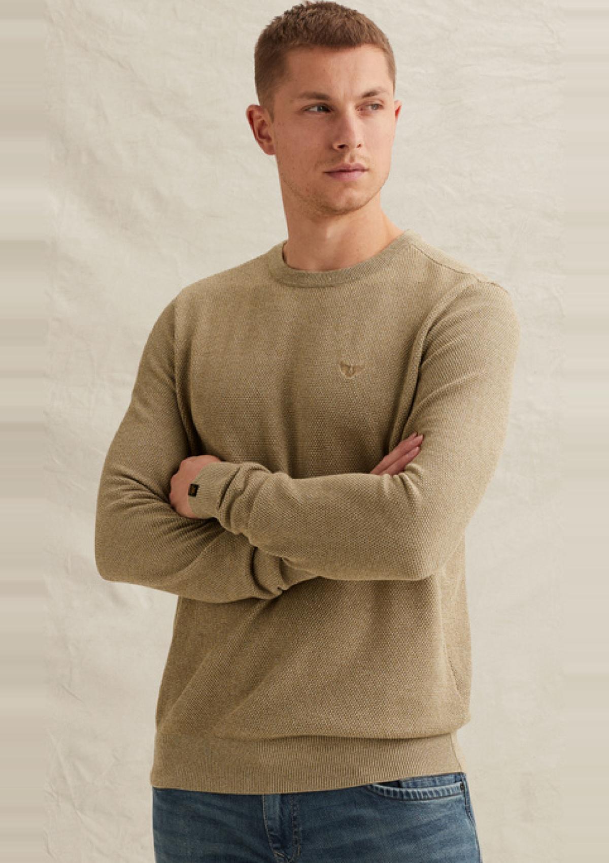 PKW2602324 6405 | Pullover aus Baumwolle/Modal mit Rippkragen