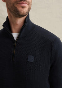 Thumbnail for PKW2602328 5281 | Pullover aus Baumwolle/Modal mit halbem Reißverschluss