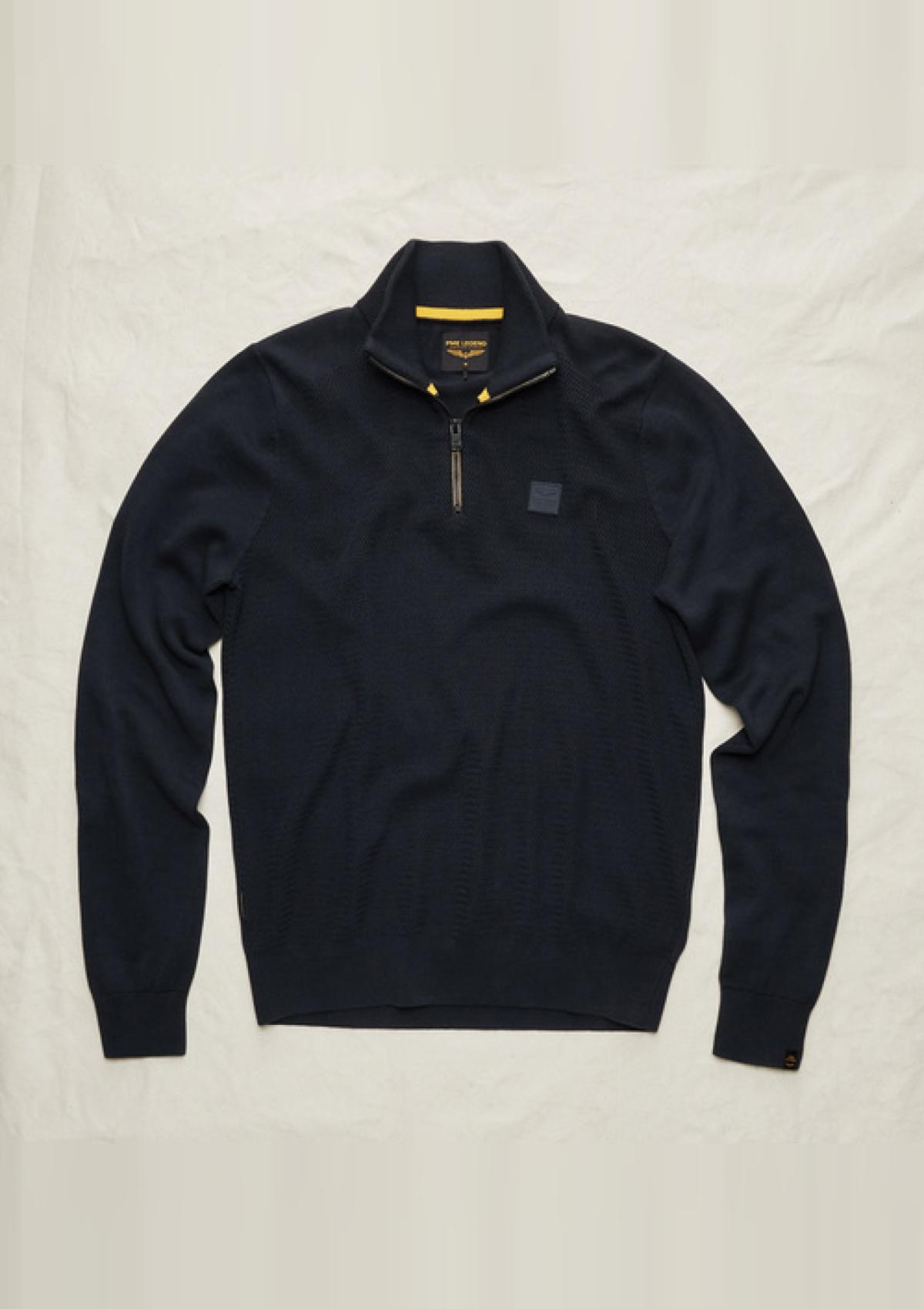 PKW2602328 5281 | Pullover aus Baumwolle/Modal mit halbem Reißverschluss