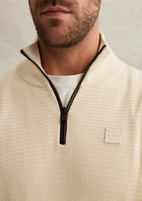 Thumbnail for PKW2602328 7013 | Pullover aus Baumwolle/Modal mit halbem Reißverschluss