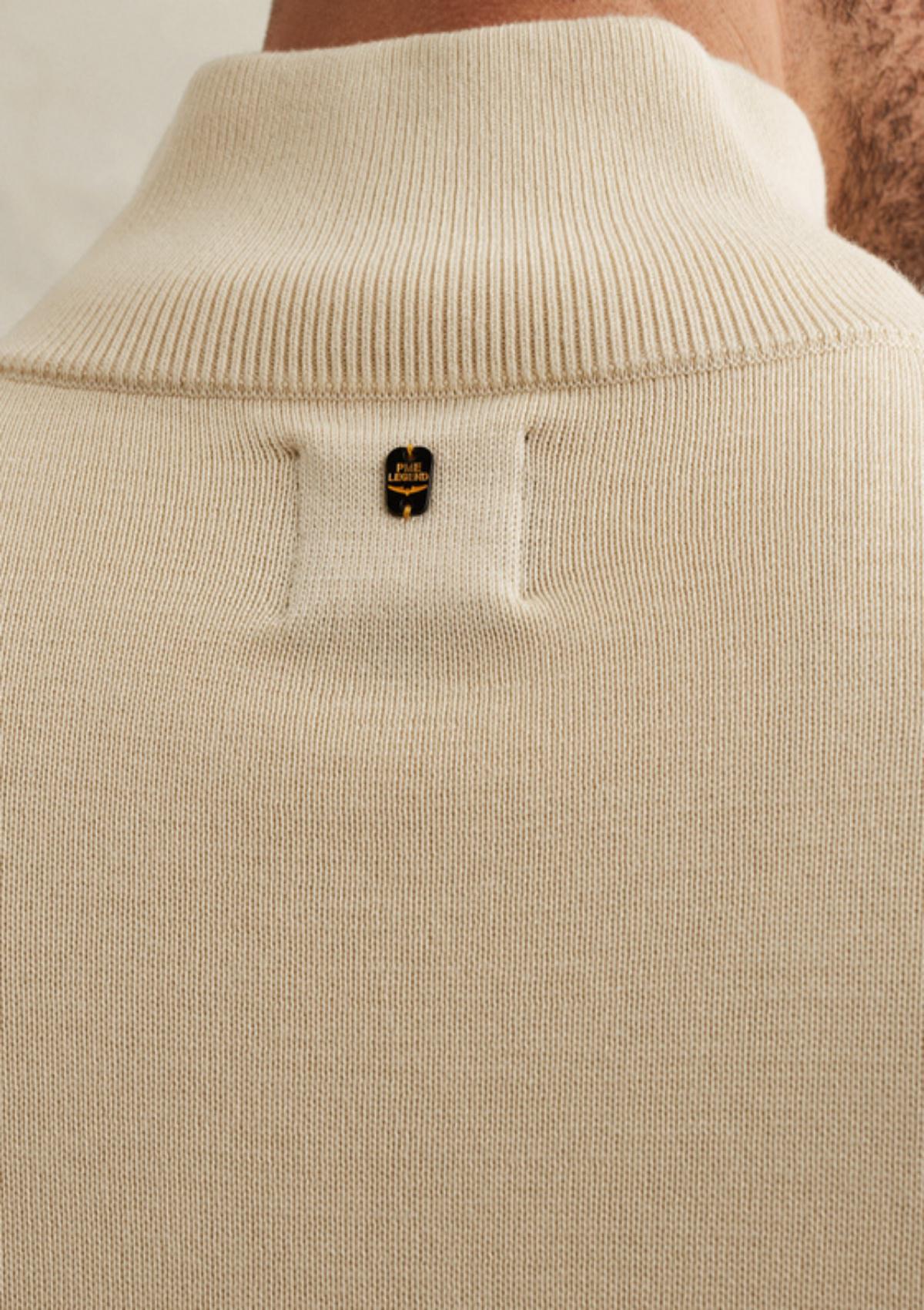 PKW2602328 7013 | Pullover aus Baumwolle/Modal mit halbem Reißverschluss