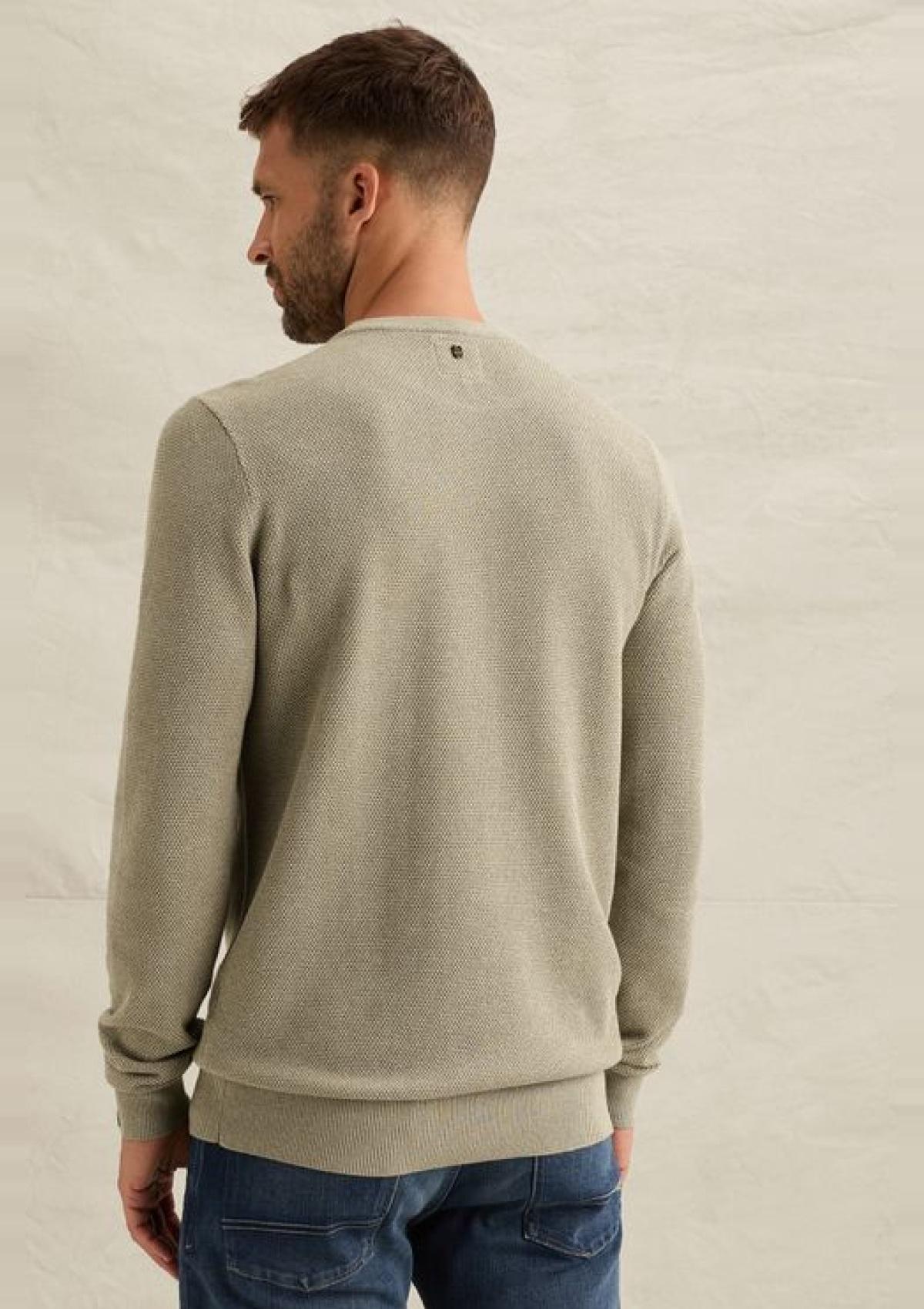 PKW2608324 6412-Abbey Stone | Pullover aus Baumwolle/Modal mit Rundhalsausschnitt