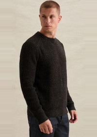 Thumbnail for PKW2610313 9140-Obsidian | Pullover aus einer Baumwoll-Woll-Mischung mit grober Struktur