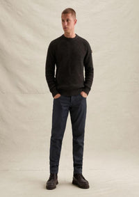 Thumbnail for PKW2610313 9140-Obsidian | Pullover aus einer Baumwoll-Woll-Mischung mit grober Struktur